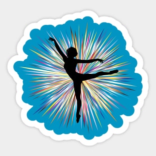 Ballet Dancer Arabesque Pose Sticker